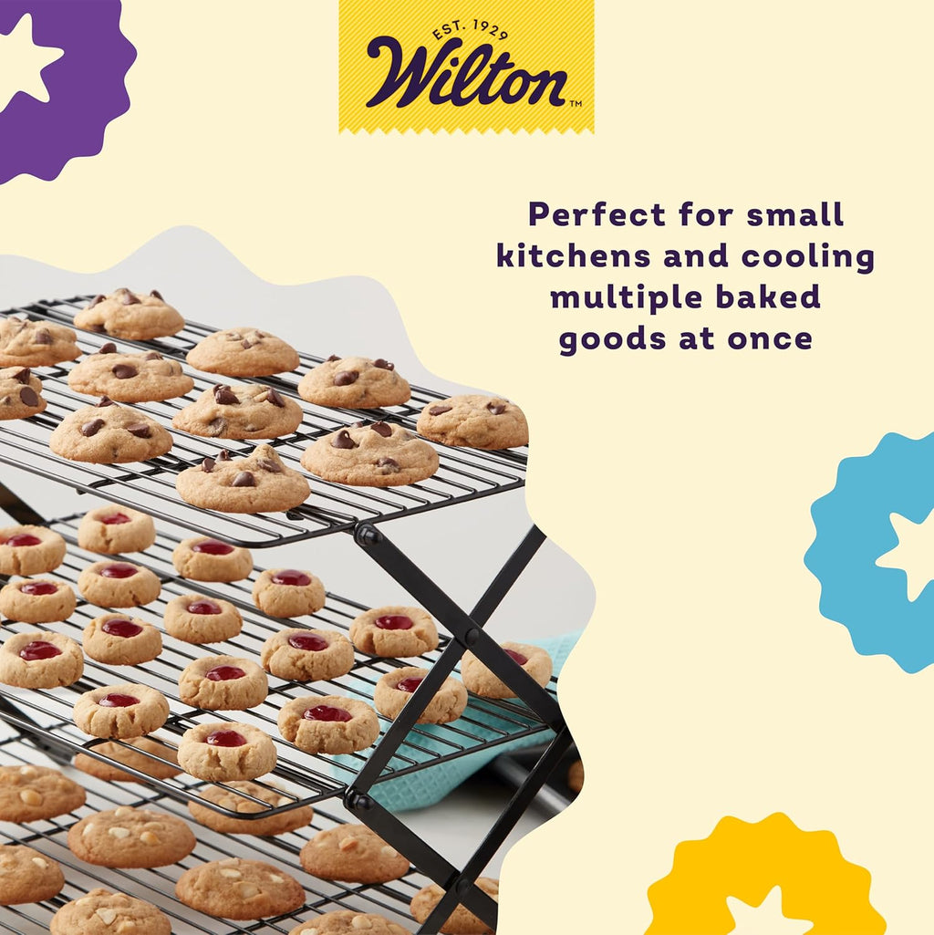 Wilton Gold Premium Non-Stick Bakeware - Warp-Resistant Design & 3-Tier Cooling Rack