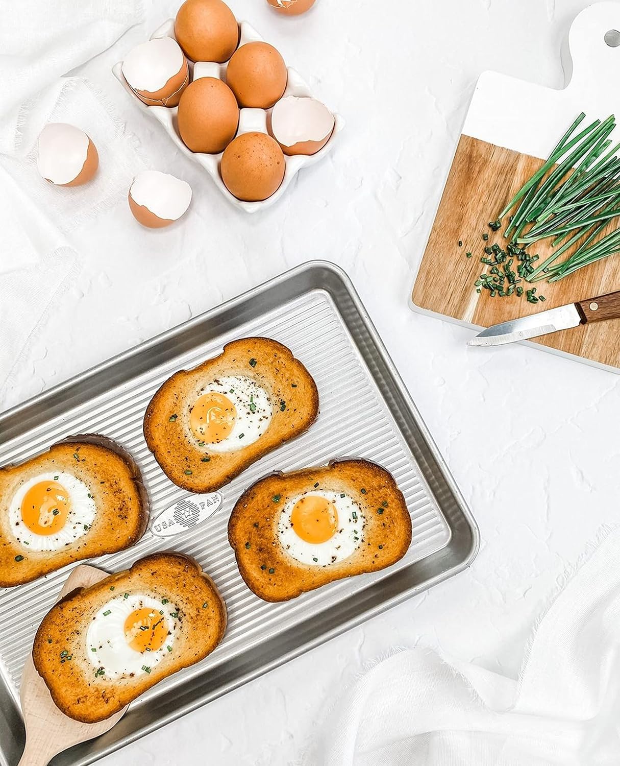 USA Pan Nonstick Quarter Sheet Pans - Set of 2 for Effortless Baking and Cooking