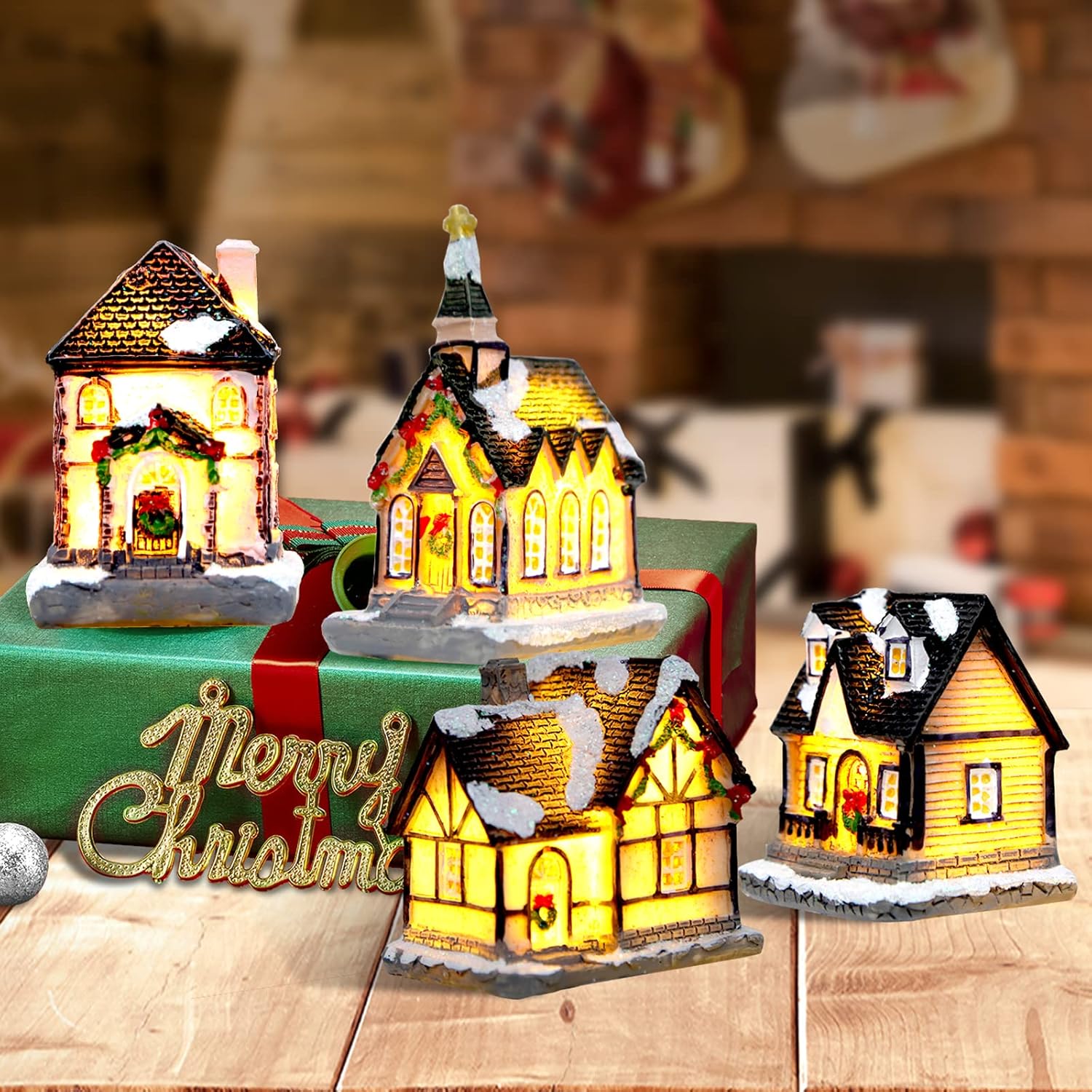 Regine Switzerland Christmas Village House Decor - LED Lantern Collectible Resin Figurine