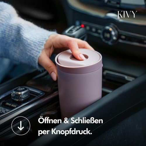 KIVY Insulated Travel Coffee Mug - 12oz Stainless Steel Tumbler | 24h Cold & 6h Hot - Spill Proof & Dishwasher Safe