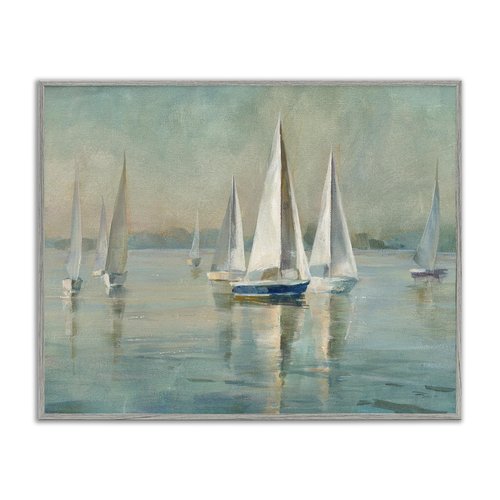 Stupell Industries Traditional Sailboats Water Lake Relaxed Nautical Painting