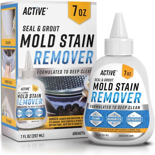 ACTIVE Mold Stain Remover Gel - Heavy-Duty Cleaner for Washing Machine Seals & Grout - 7 Fl Oz