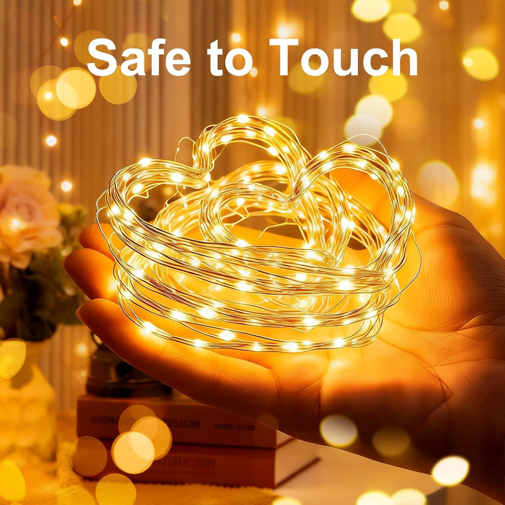 Skiennix Fairy String Lights - 16ft 50 LED Copper Lights with Remote & Timer | Waterproof for Indoor & Outdoor Decor