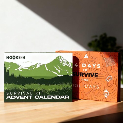 HOOK-EZE Survival Kit Advent Calendar 2025 - 24 Days of Essential Survival Gear for Camping & Hiking Gifts