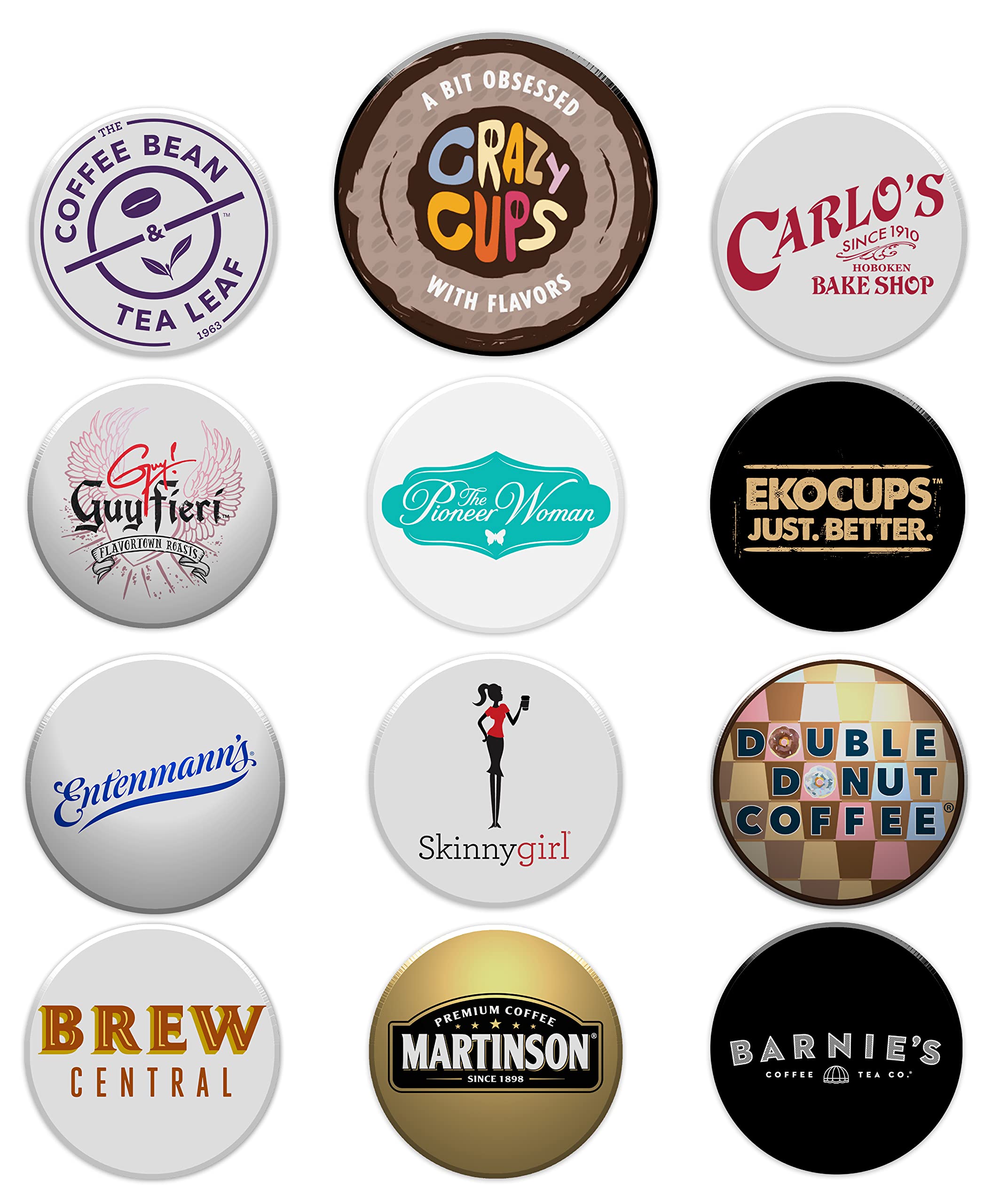 Crazy Cups Flavored Decaf Coffee Pods Variety Pack Sampler, Assorted Single Serve Decaffeinated Coffee Capsules for Keurig K Cups Brewers, 30 Flavored Decaf Coffees - No Duplicates