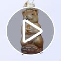 Old World Christmas Wildlife Chipmunk Glass Ornament - Hand-Painted Holiday Tree Decor