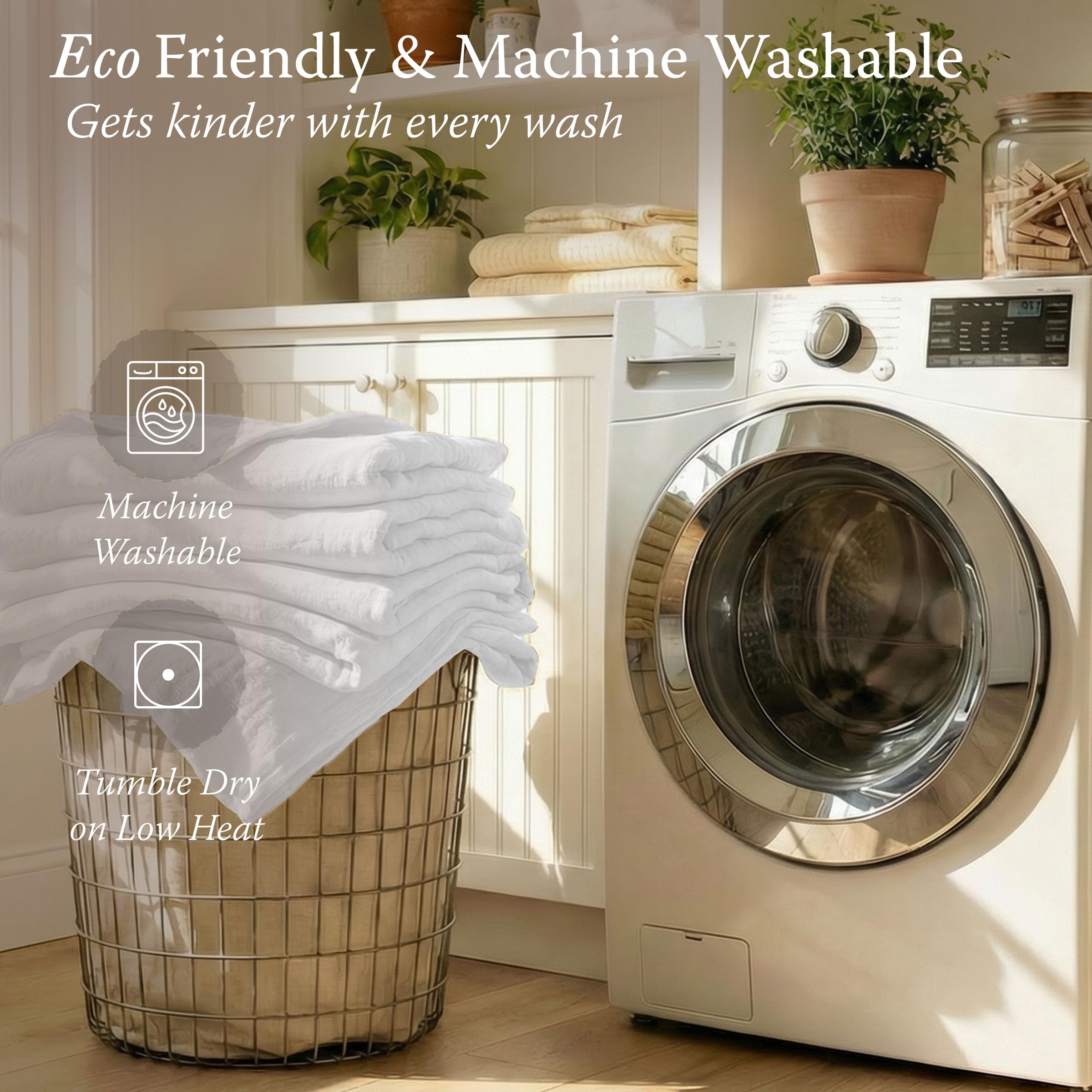 Threadmill Summer Muslin King Size Blanket | 4 Layer 100% Cotton Gauze Blanket | Lightweight, Soft, and Breathable Muslin Blanket for All Seasons | White