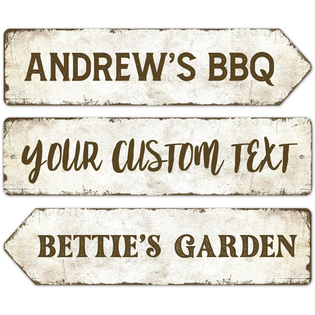Rustic Custom Sign - Personalized Metal Sign for Him | Man Cave Decor, 6x24 Inches, Fade Resistant