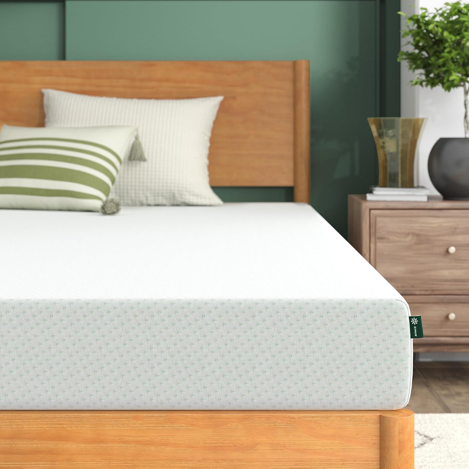 Zinus 6 Inch Green Tea Memory Foam Mattress - Queen Size | Fiberglass Free & CertiPUR-US Certified