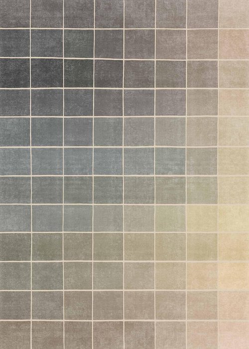 Minimalist Modern Office Rug by Washable | Non-Slip 5x7 Low Pile, Stain Resistant Gray & Beige