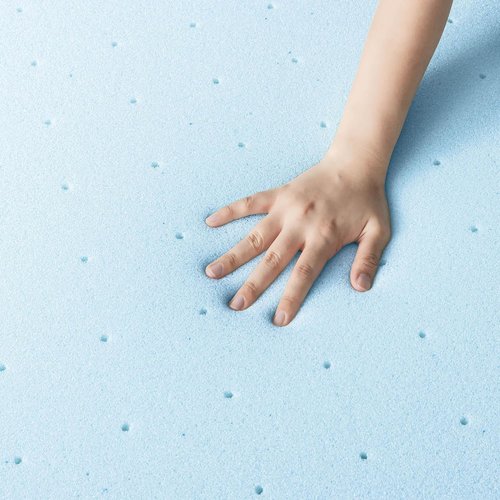 Best Price Mattress 1.5 Inch Ventilated Memory Foam Mattress Topper - Cooling Gel Infusion, King Size