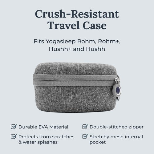 Yogasleep Crush-Resistant Travel Case for Hushh & Rohm White Noise Sound Machines, Provides Protection While Traveling, Double Stitch Zipper, Protection from Scratches & Water Splashes