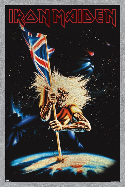 Iron Maiden - Hellfire Wall Poster, 22.4L" x 14.7W", Gray Framed Version