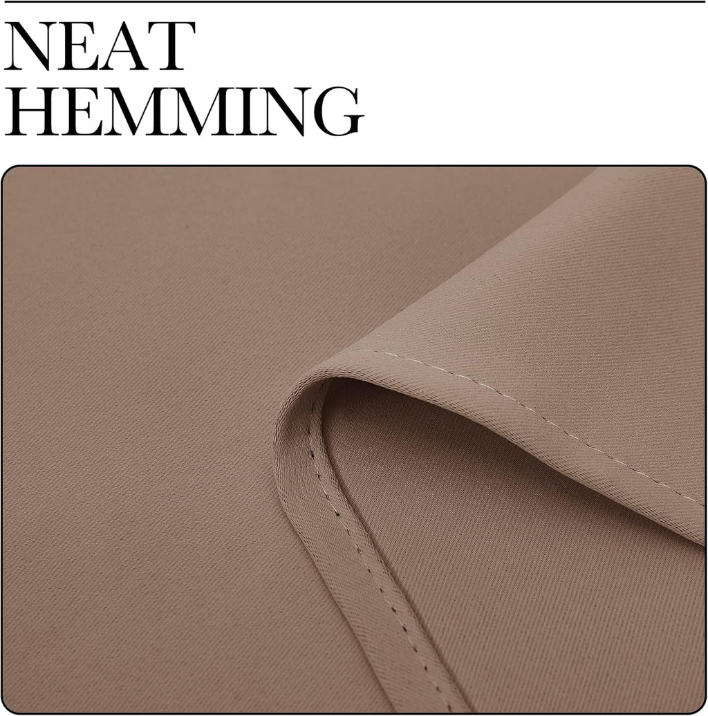 NICETOWN Blackout Curtains - Thermal Insulated Grommet Drapes for Small Windows | Set of 2, 42x68 Inch, Cappuccino