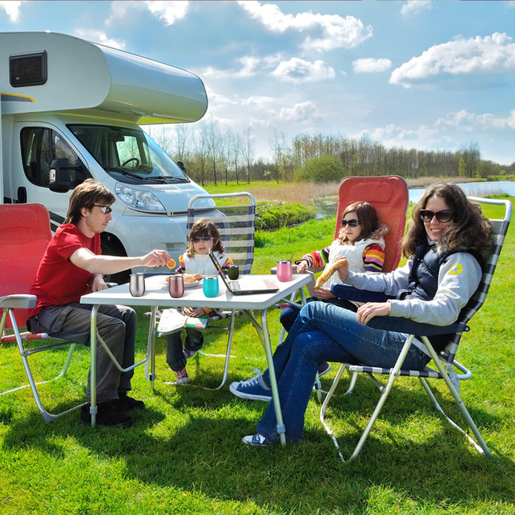 12 oz Insulated Wine Tumbler with Lid and Straw,Stainless Steel Stemless Wine Tumbler Glasses 16 Packs Double Wall Vacuum Wine Cups Tumbler Bulk for Champaign,Beer,Cocktail,Office,16 Colors