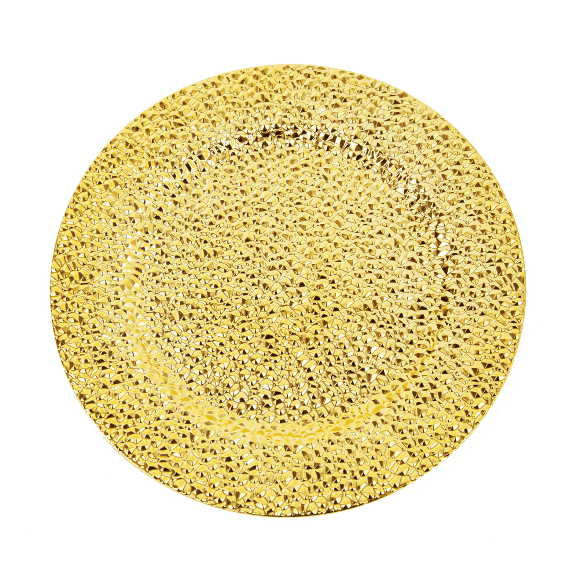 HAIYUEDOREE Gold Charger Plates, Set of 24 Plate Chargers for Dinner Plates – Round Plastic Table Chargers with Electroplating for Table Decor, Wedding Decor and Cocktail Parties [Gravel]…