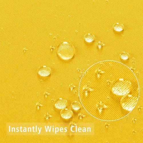 Obstal 210GSM Rectangle Table Cloth - Heavy Duty Water Proof Microfiber Tablecloth, Decorative Fabric Table Cover for Outdoor and Indoor Use (Yellow, 54 x 54 Inch)