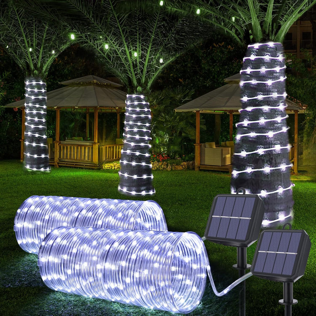 Solar Rope Lights by [Brand Name] - 132ft 400LED Waterproof Outdoor String Lights | 8 Modes for Garden & Patio Decor