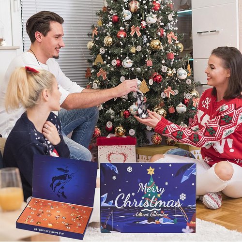Christmas Fishing Advent Calendar 2025 - 24-Day Countdown with Fishing Lures for Men & Teens