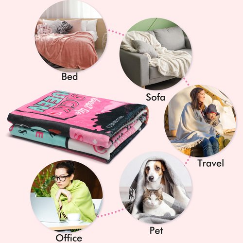 Nurse Gifts for Women Throw Blanket, Inspirational Quotes Print Soft Cozy Flannel Blanket 50x60, Gifts for Black Nurses Female, Home Decor for Bed Sofa