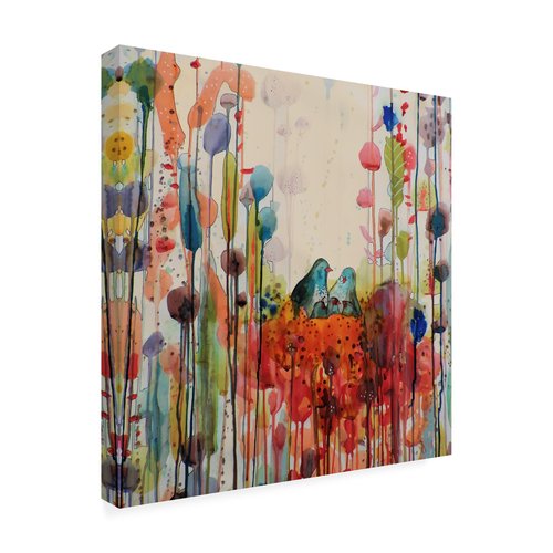 Wrapped Canvas Wall Art - Sylvie Demers 'Nest' Wall Art for Living Room, Bedroom, or Office Décor - 18x18