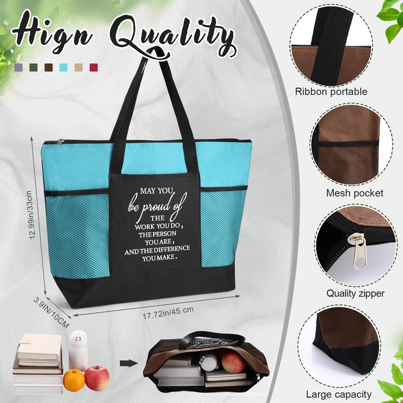 Paterr 6 Nurses Week Tote Bag Bulk 2026 for Women Men Canvas Tote Bag Appreciation Gifts for Doctor Coworker Teacher Team (Retro)