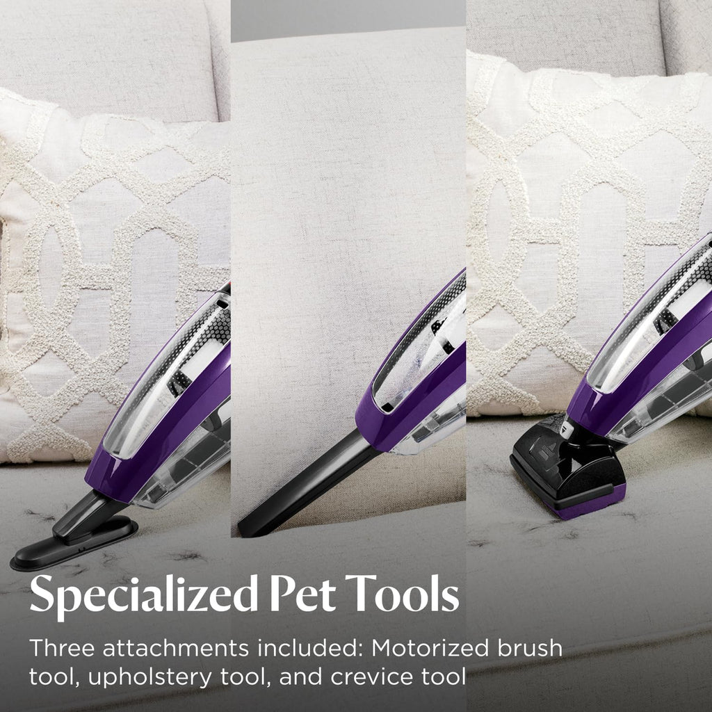 Bissell Pet Hair Eraser Cordless Hand Vacuum - Lithium Ion, Easy-Empty Dirt Bin, Upholstery Tool Included