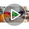 6-Piece Inflatable Bean Bag Chair Set with Electric Pump for Camping