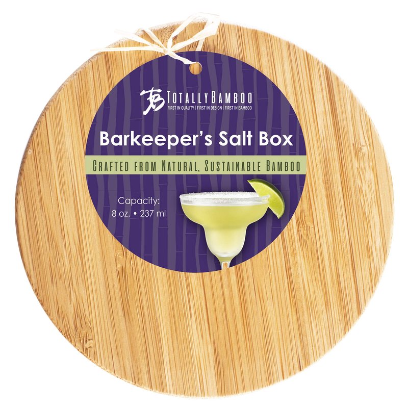 Totally Bamboo Margarita Salt Rimmer – Eco-Friendly Bamboo Glass Rimmer with Swivel Lid and Magnetic Closure | Cocktail Bar Tool for Margaritas and More