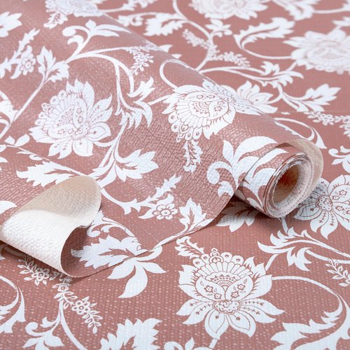 RAY STAR Shelf Liner, Non Adhesive Pink Floral Kitchen Cabinet Liner for Pantry Drawer Vanity, Strong Grip Non Slip, Shelf Liners for Kitchen Cabinets Cupboard 18 Inch x 8 FT (4 Rolls)