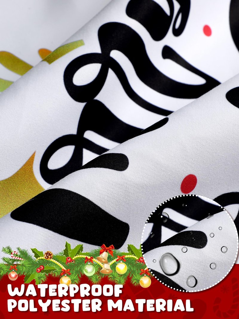 Bencailor Winter Aprons with Pockets Adjustable Holiday Kitchen Aprons Waterproof for Cooking Women Men(Xmas Tree,Red and White,6 Pcs)