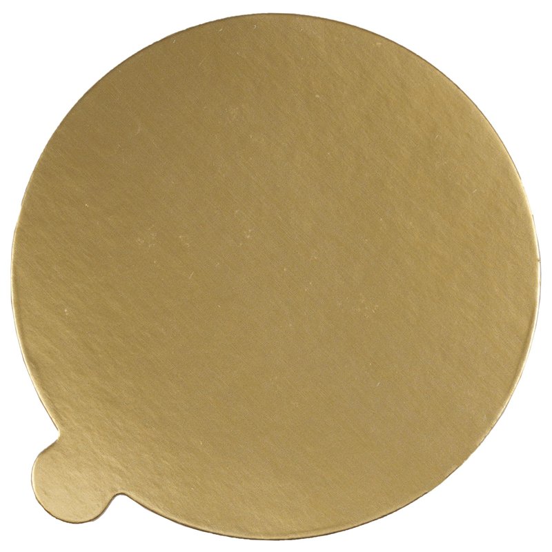 DecoPac 5" Round Black/Gold Reversible Waxed Corrugated Cake Board, Gloss Shiny Finish For Cakes, Cupcakes, Desserts, 4.9 x 4.9 x 0.06 inches, Pack of 50