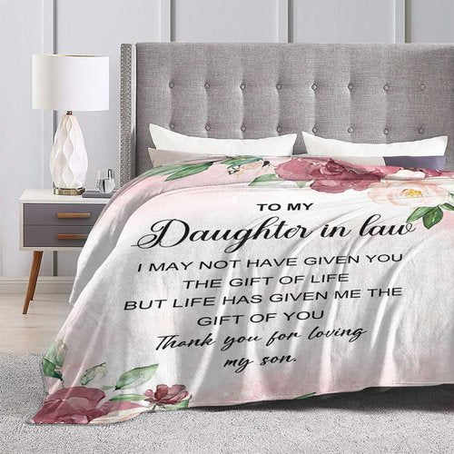 UHANKRU Daughter in Law Gifts for Christmas, Daughter in Law Gifts for Birthday, Christmas, Daughters in-Law Blanket, 60"x50"