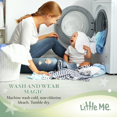 Little Me Knit Baby Blanket – 100% Soft Cotton, Snuggly and Breathable, Perfect as a Swaddle, Stroller Blanket or Nursery Decor for Boys and Girls, Pink Stripe, 30 x 40 Inches