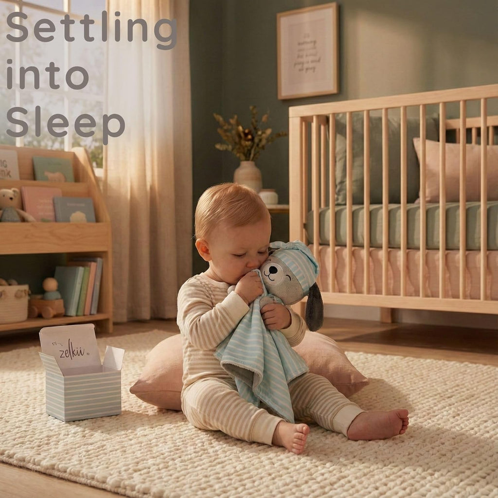 Zelkii Reversible Baby Lovey - Soft Security Blanket for Sleep & Play | Ideal for Boys & Girls