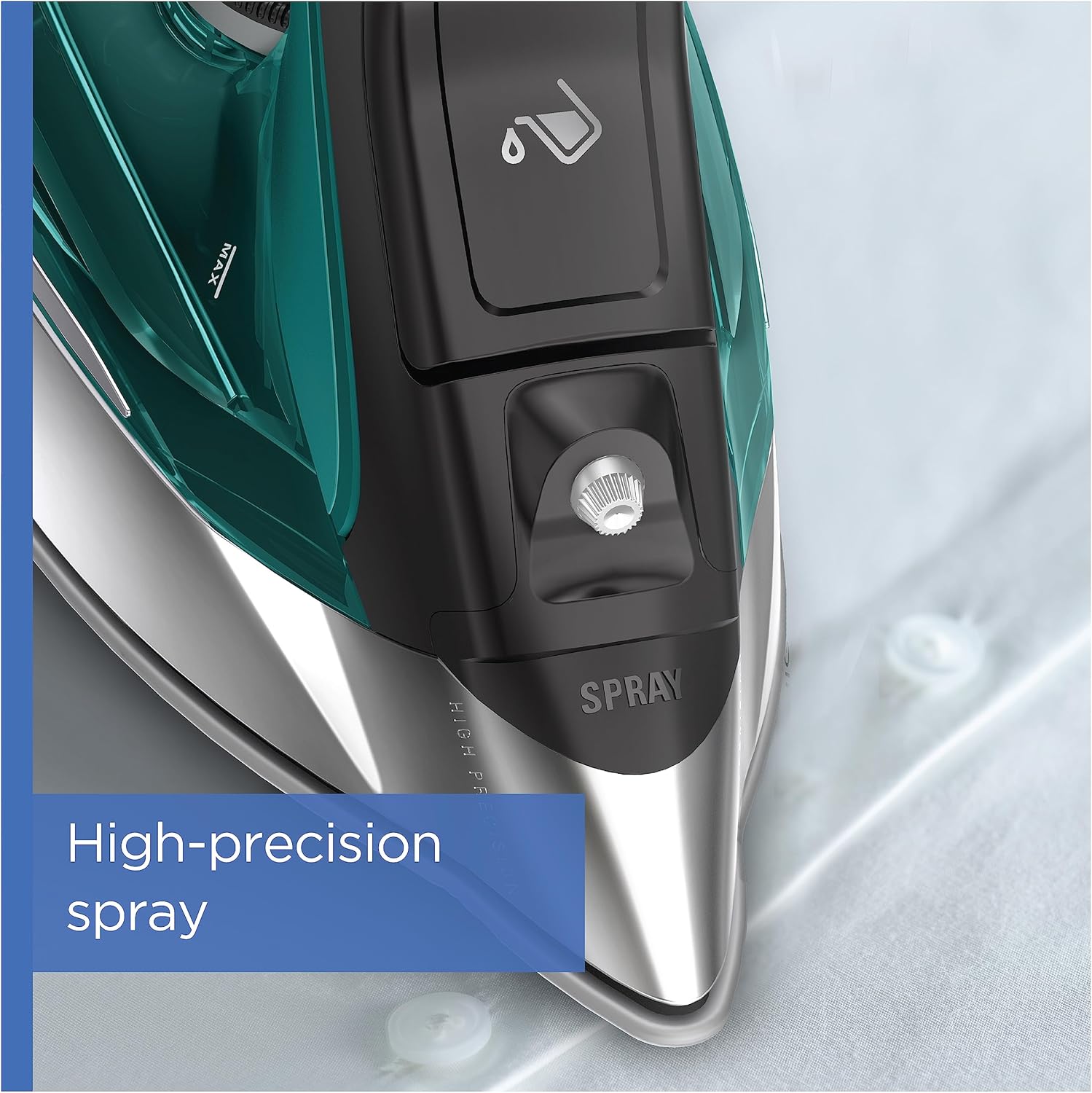 Rowenta Pro Master Steam Iron - Stainless Steel Soleplate, 1775 Watts, 400 Microsteam Holes, Anti-Drip Protection