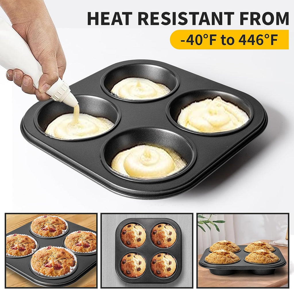 Yomvzake Air Fryer Muffin Pan - Nonstick 2-Pack Cupcake Molds for Toaster Oven | Perfect for Baking