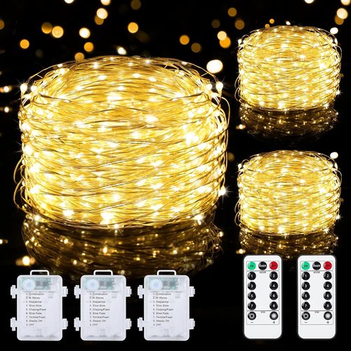 Mlambert Fairy Lights - 33FT Battery Operated with Remote & Timer | Waterproof 100 LEDs for Indoor/Outdoor Decor