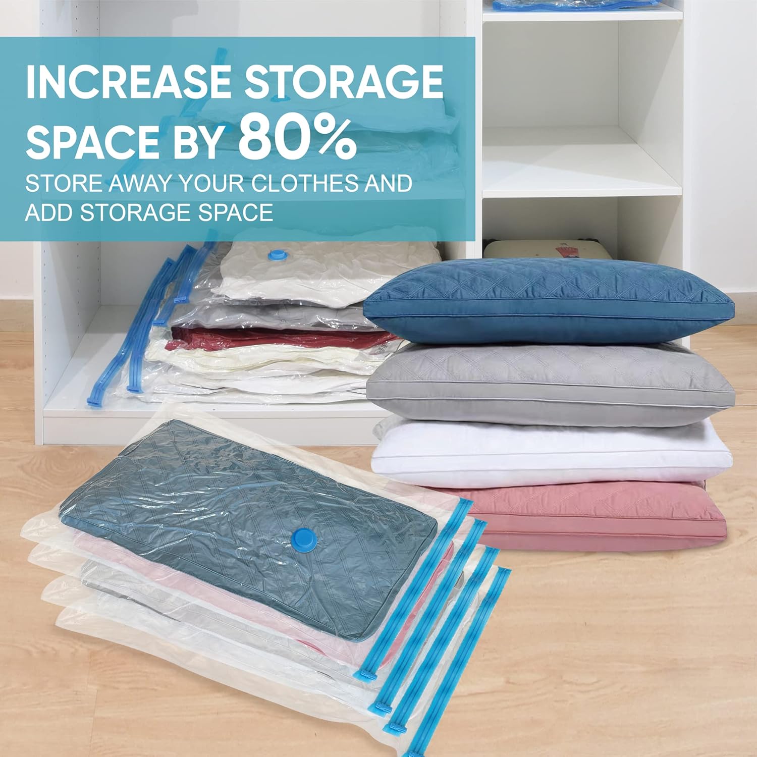 Roomimaster Vacuum Storage Bags - Jumbo Space Saver for Clothing, Bedding & Travel | 10 Pack