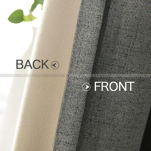 MIULEE Blackout Curtains - 100% Room Darkening Thermal Insulated Grommet Panels | Dark Grey, 42x63 inches