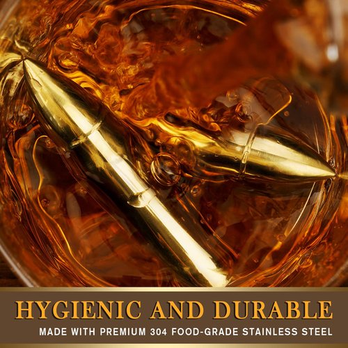 Oaksea Whiskey Stones Gifts Set for Men Dad Him, Reusable Stainless Steel Ice Cubes for Drinking, Fathers Day Anniversary Birthday Gifts for Husband Boyfriend Brother, Bourbon Man Cave Cool Stuff