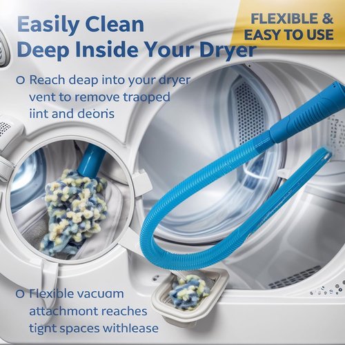 Dryer Vent Cleaner Kit - 3-Piece Vacuum Attachment Set for All Vacuum Cleaners