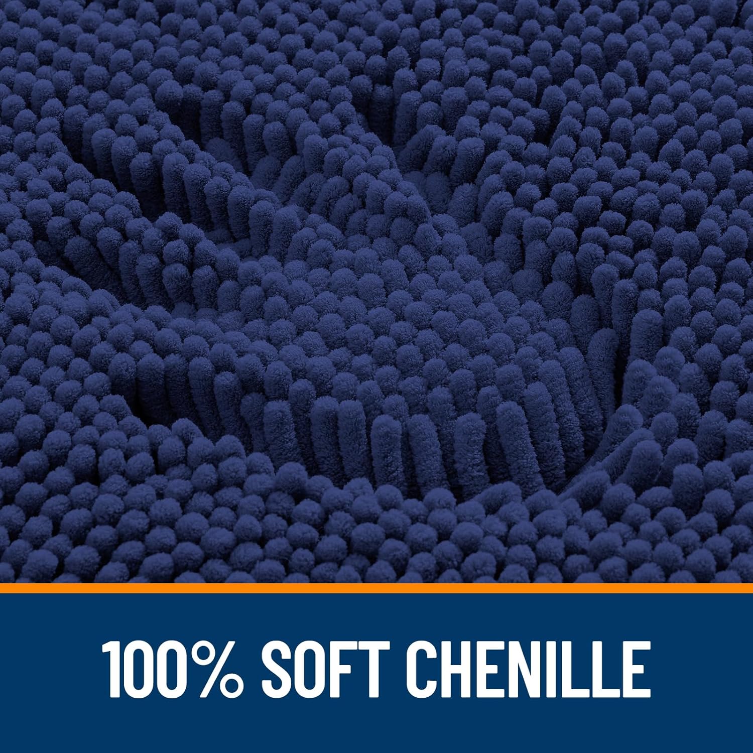 OLANLY Bathroom Rugs - Extra Soft Absorbent Chenille Mats | Quick-Dry Rubber Backing, 30x20, Twilight Sapphire