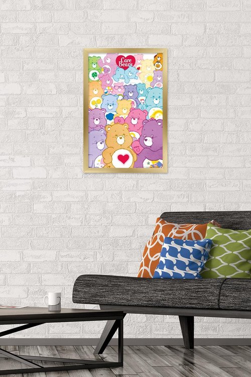 Care Bears - Group Wall Poster, 22.4L" x 14.7W", Gold Framed Version