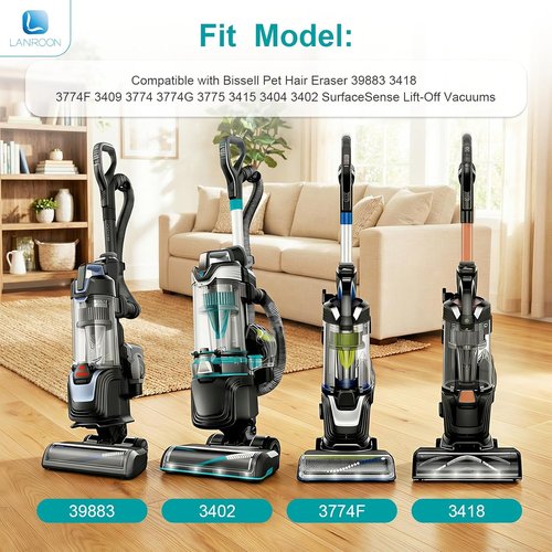 Bissell Filters for SurfaceSense MultiClean & Pet Hair Eraser Vacuums | 3-Pack Replacement Set