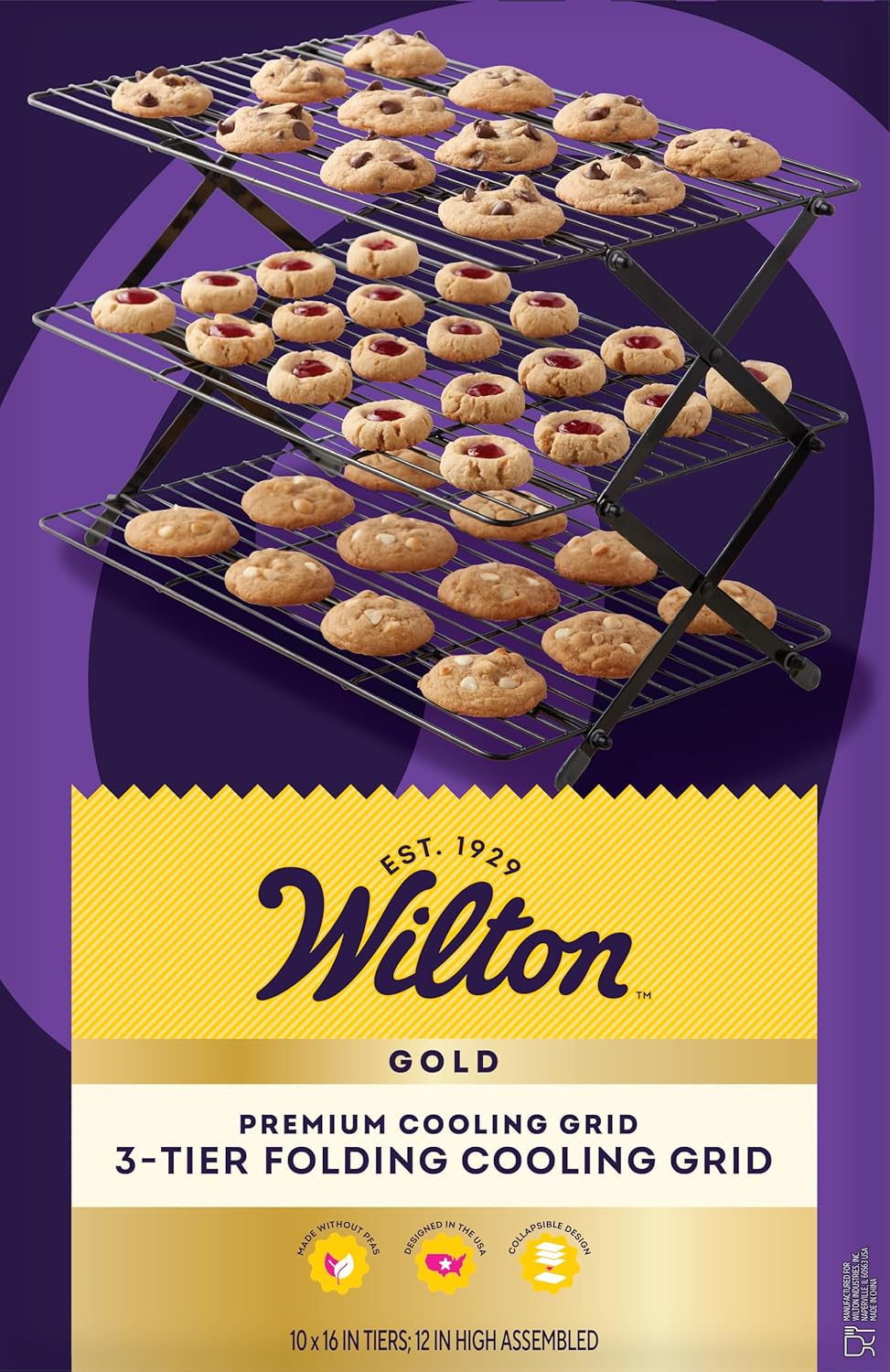 Wilton Gold Premium Non-Stick Bakeware - Warp-Resistant Design & 3-Tier Cooling Rack