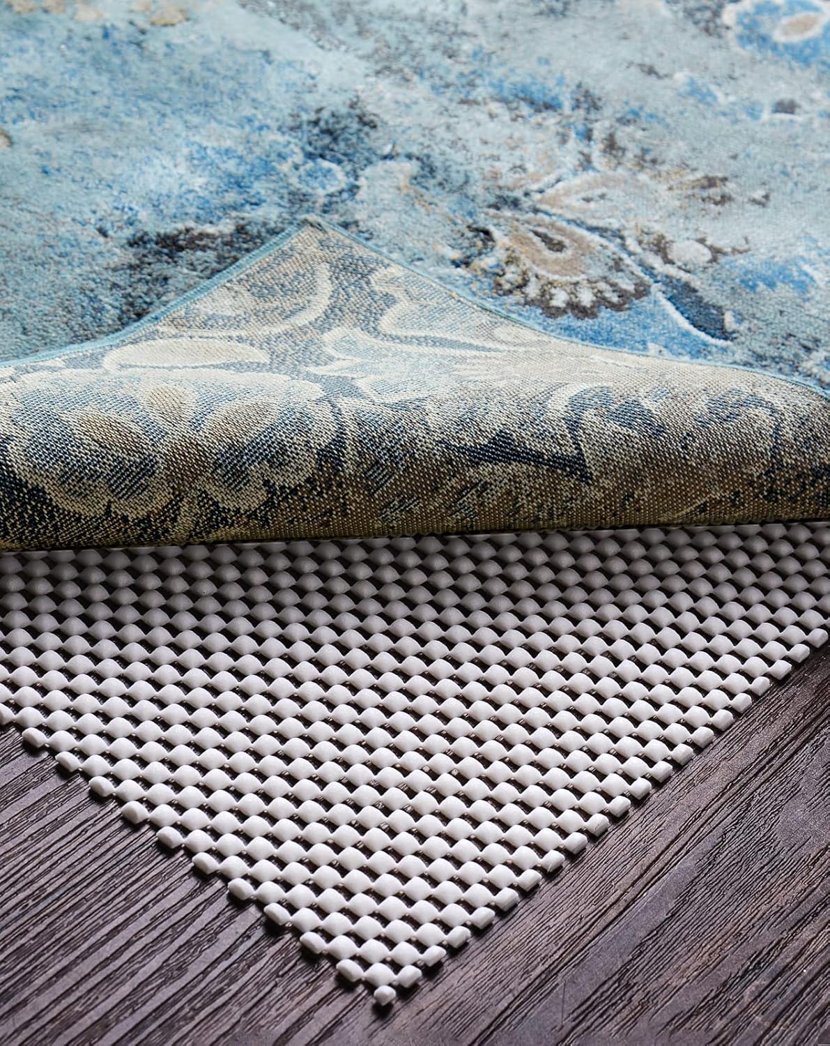 Veken Rug Gripper Pad - Thick Non-Slip Area Rug Pad for Hardwood & Tile Floors | 2x3 Ft Anti-Skid Mat