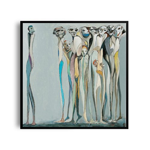 ATENSHI ART Covered Secrets by Mario Angel, Abstract Art Poster, Wall Decor, Neutral, Modern, Large Wall Art, Unframed Artwork Decoration, Wall Decor Living Room, Premium Matte Photo Paper (Matte