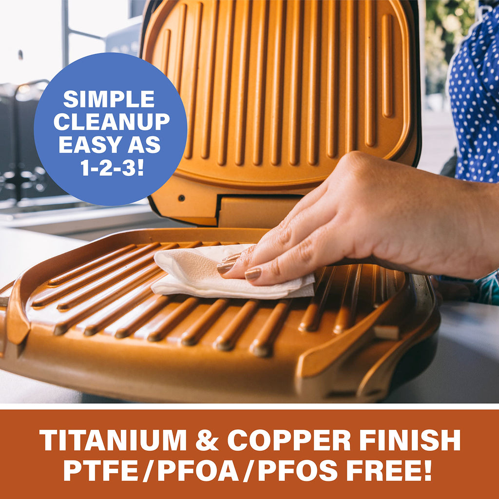 Gotham Steel Electric Grill Low Fat Multipurpose Sandwich Grill with Nonstick Copper Coating – As Seen on TV Large