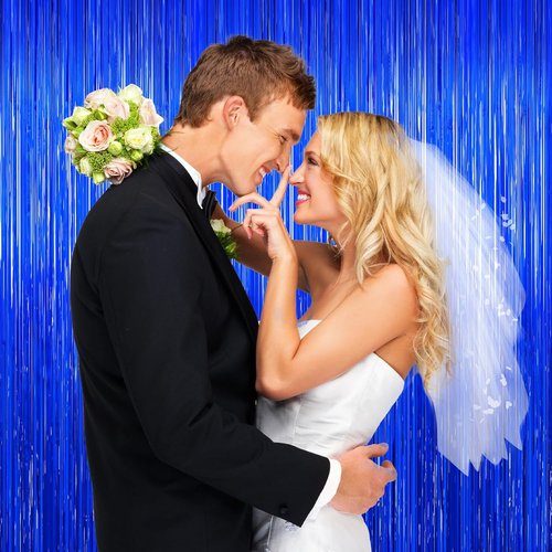 Blue Party Decorations by [Brand Name] - 2-Pack Ocean-Themed Streamers & Tinsel Fringe Curtains for Birthdays, Weddings & Celebrations
